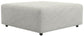 Majesty - Castered Cocktail Ottoman - White