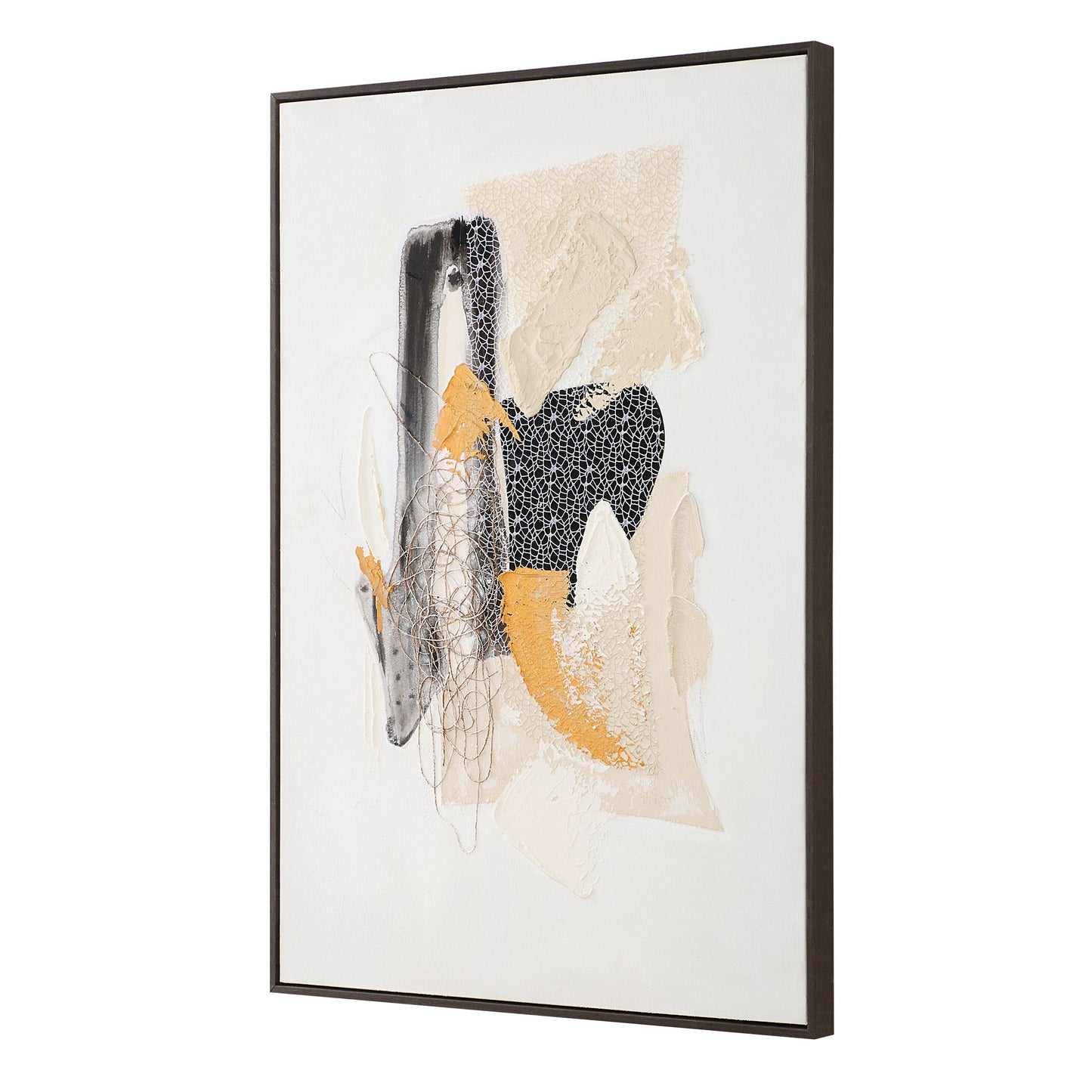 Scatter - Abstract Hand Painted Canvas Art - Black