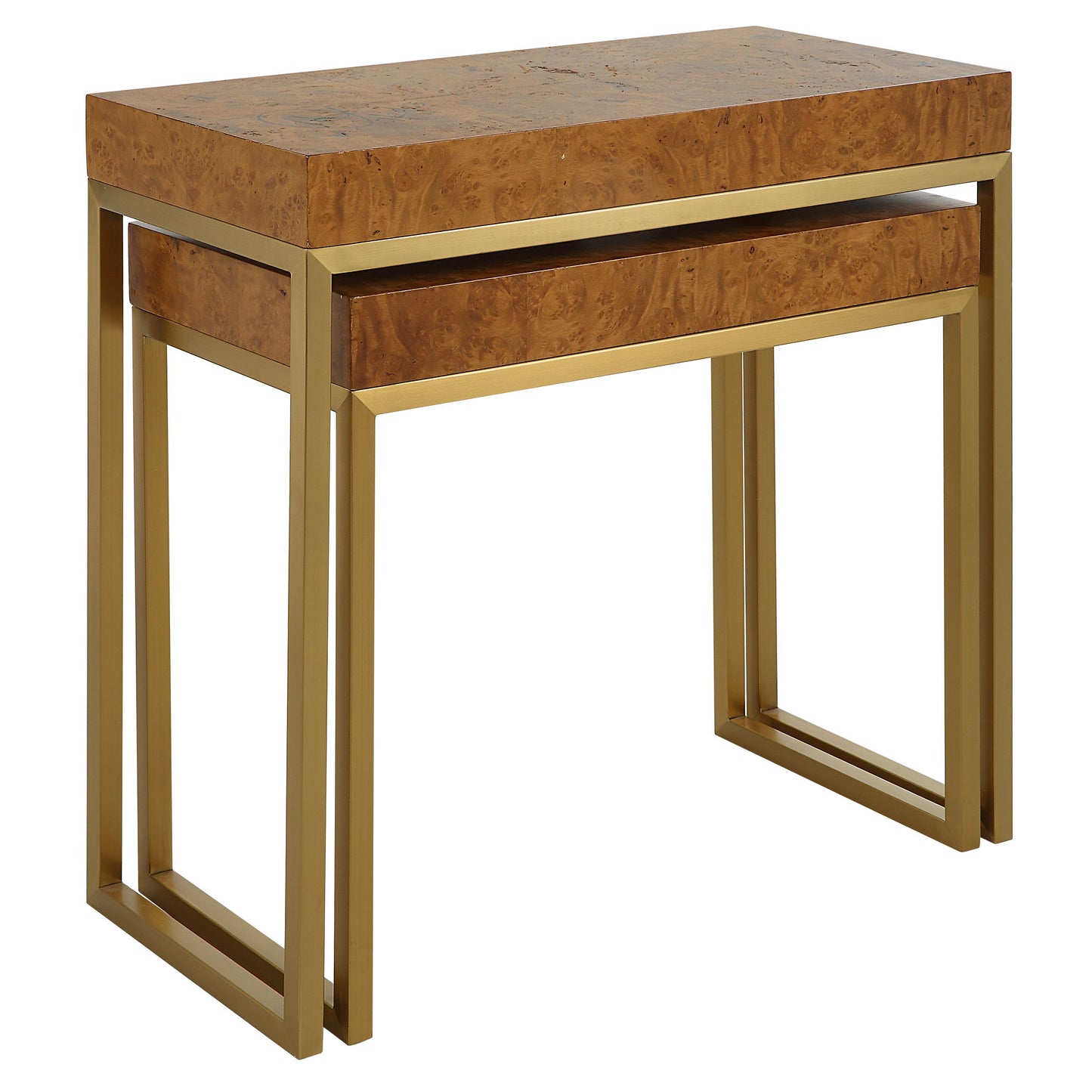 Burl-esque - Wooden Nesting Tables (Set of 2)