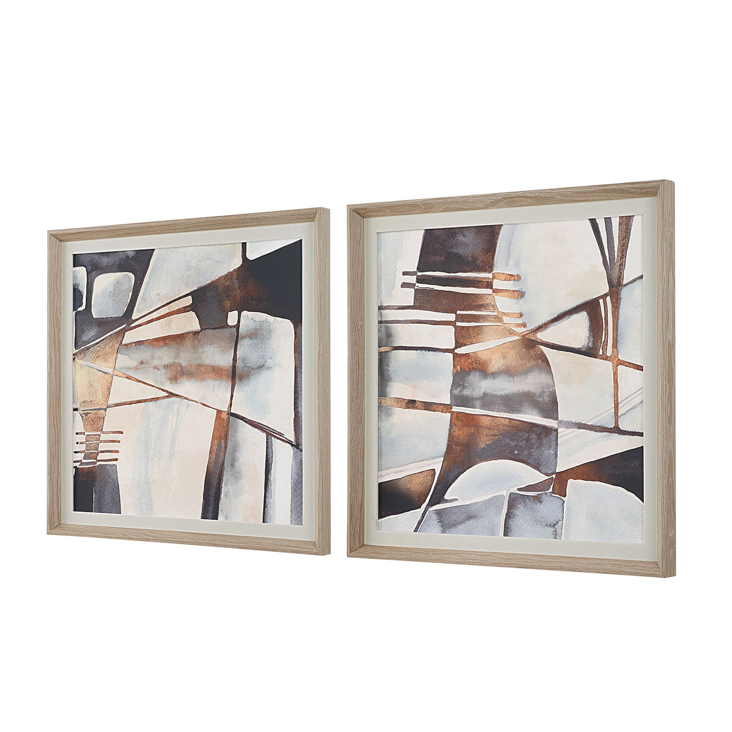 Vetrina - Framed Abstract Prints (Set of 2) - Gray