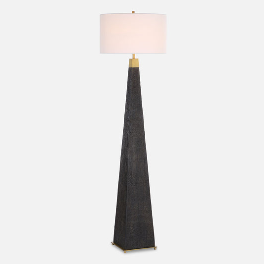 Lathey - Tapered Floor Lamp - Black