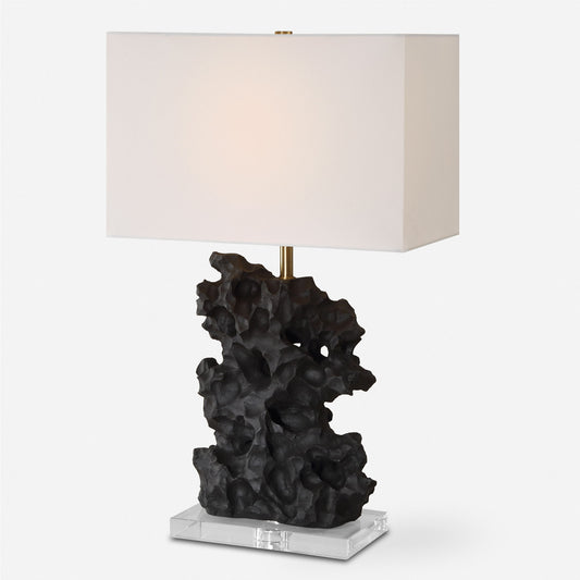 Basalt - Black Stone Table Lamp