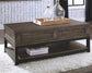 Johurst - Grayish Brown - LIFT TOP COCKTAIL TABLE