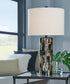 Ellford - Black / Brown / Cream - Poly Table Lamp