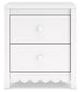 Hallityn - White - Two Drawer Night Stand