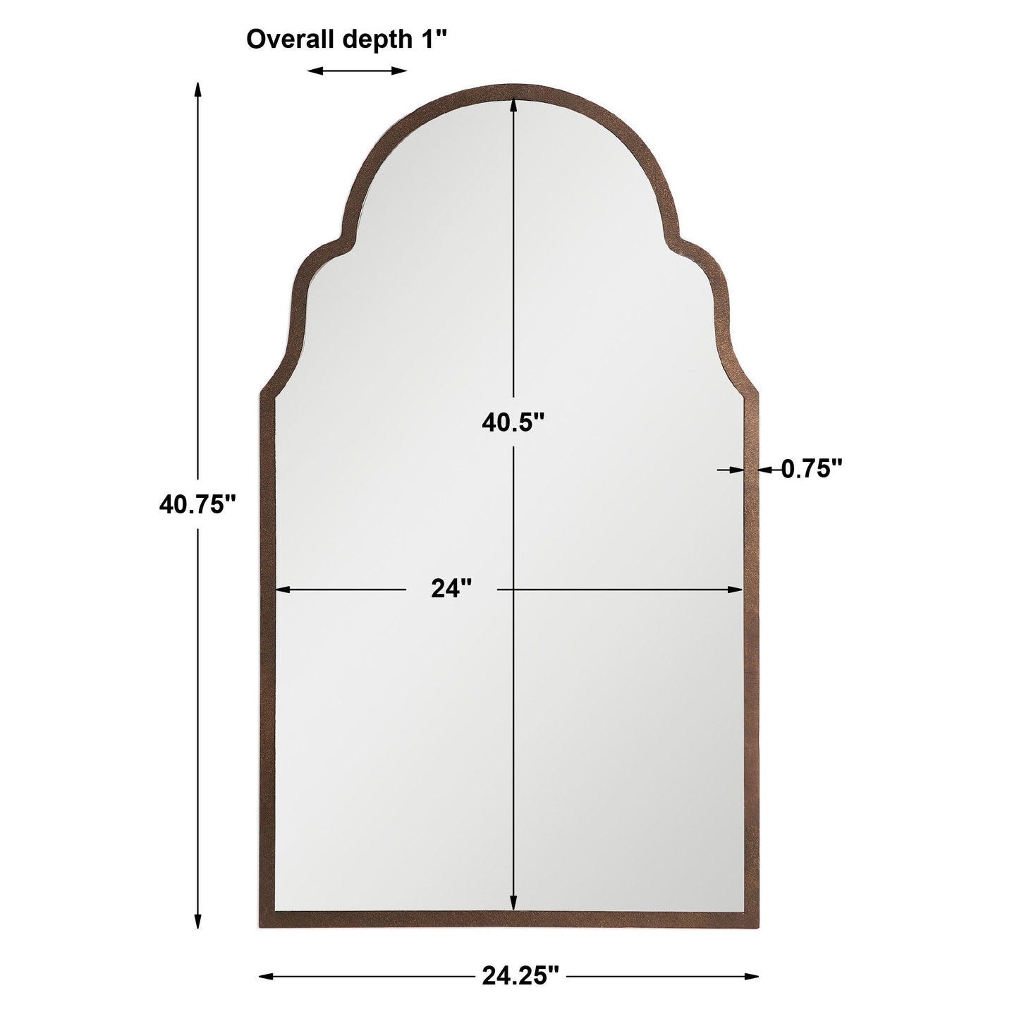 Brayden - Arch Metal Mirror