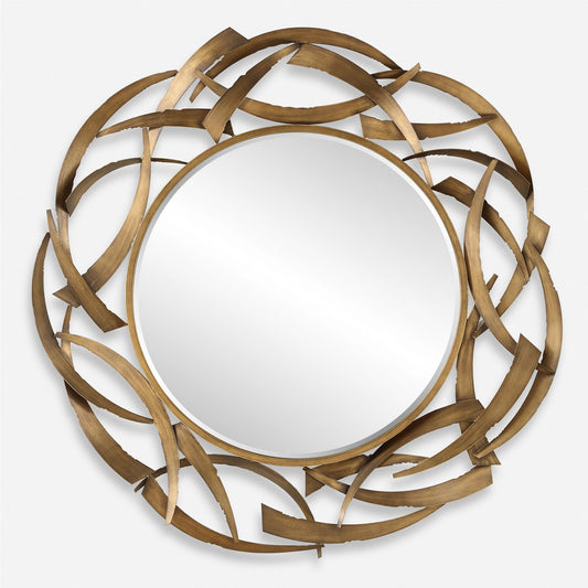 Cutting Edge - Bronze Round Mirror