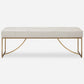 Swale - Ivory Leather Bench