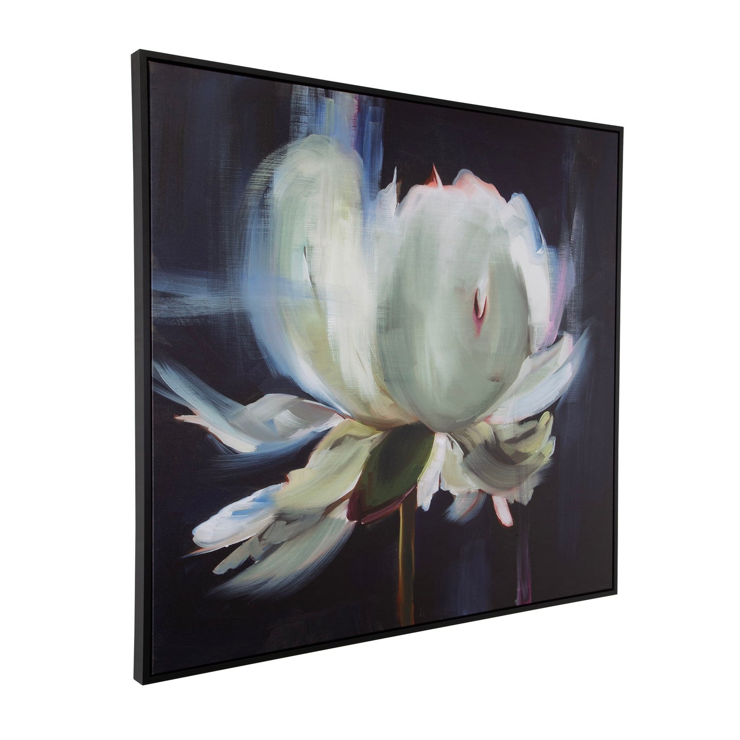 Peony - Framed Floral Art - Black