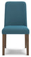 Lyncott - Blue / Brown - Dining Uph Side Chair (Set of 2)