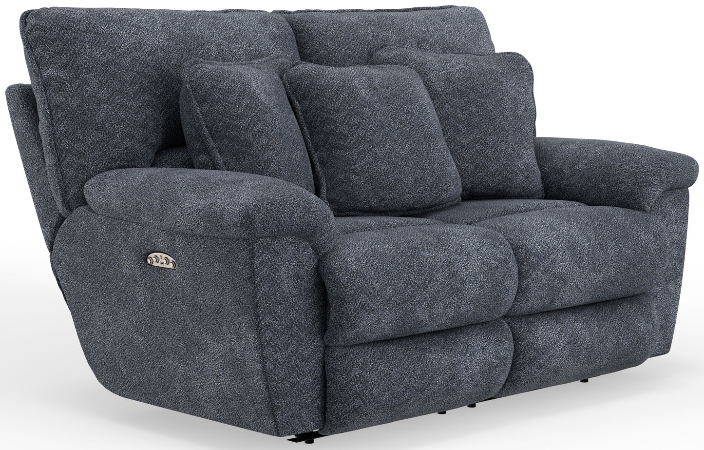 Paxon - Deep Seat Power Reclining Loveseat With Power Adjustable Headrest - Smoke