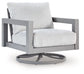 Hurley Park - Gray - Swivel Chair With Cushion