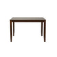 Hampton - 5 Piece Rectangular Leg Table Set - Dark Brown