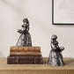 Daydreaming Bird - Frogs Aged Silver Bookends (Set of 2)