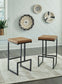 Strumford - Caramel / Black - Tall Uph Barstool (Set of 2)