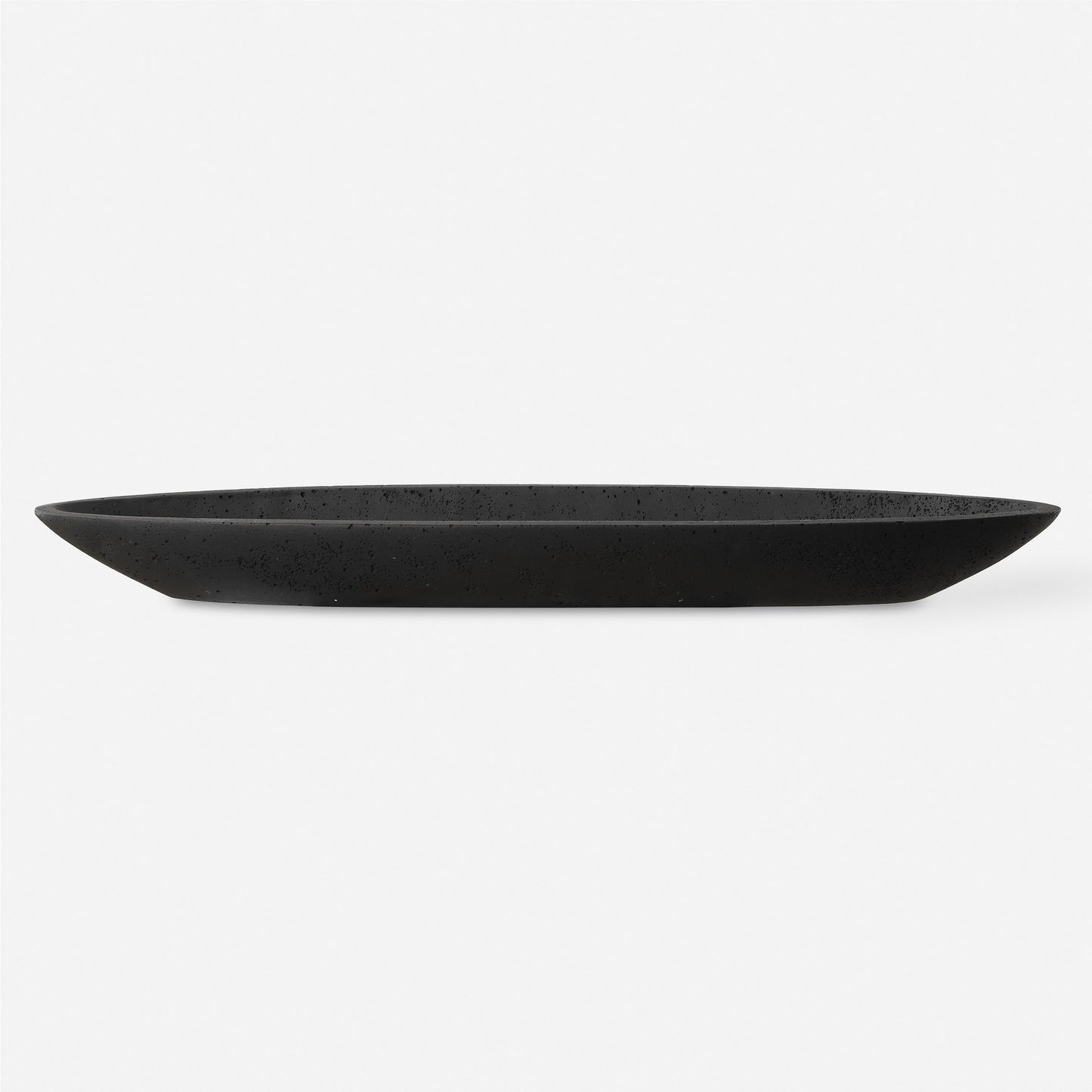 Vessel - Cast Black Canoe Bowl