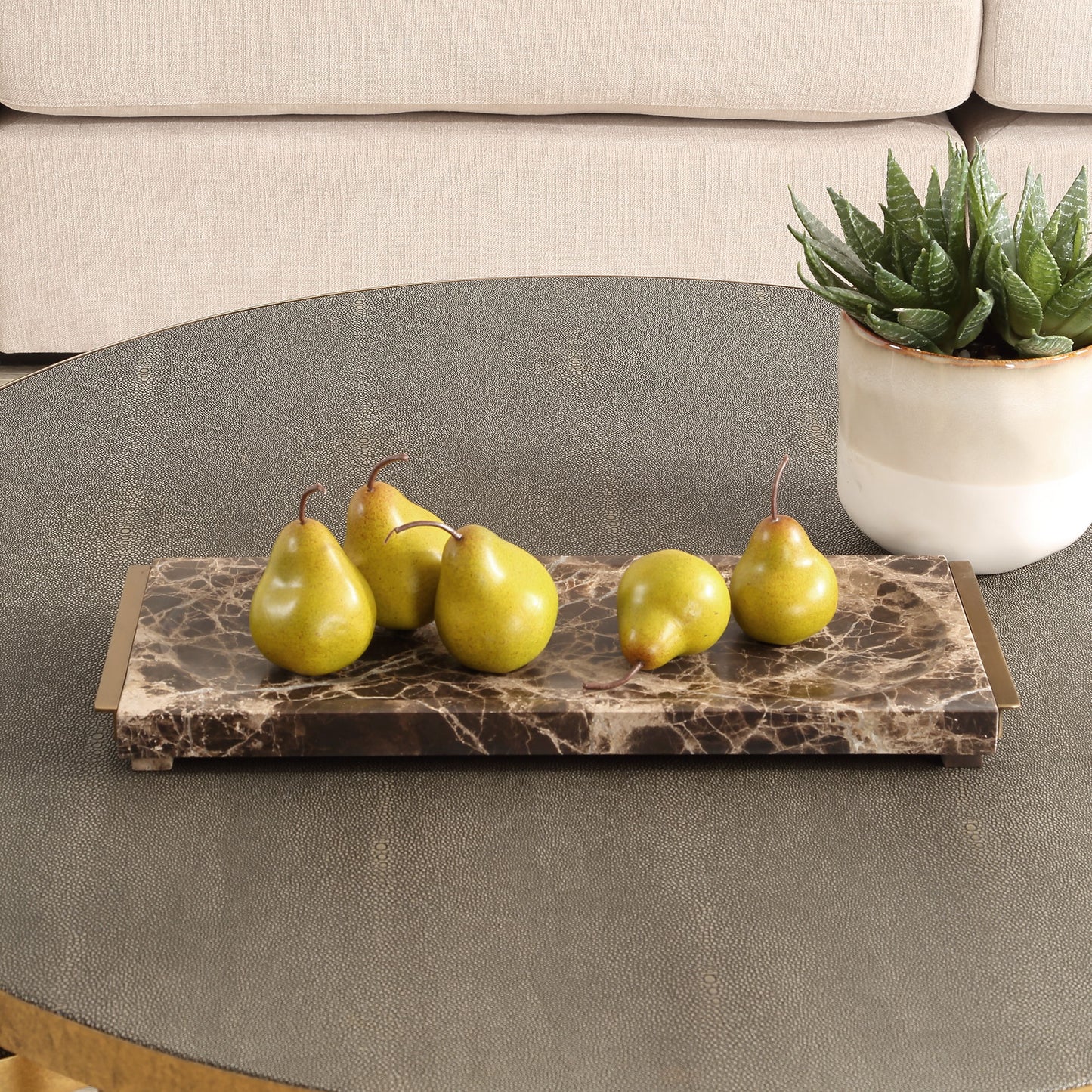 Marble Crest - Tray - Light Brown