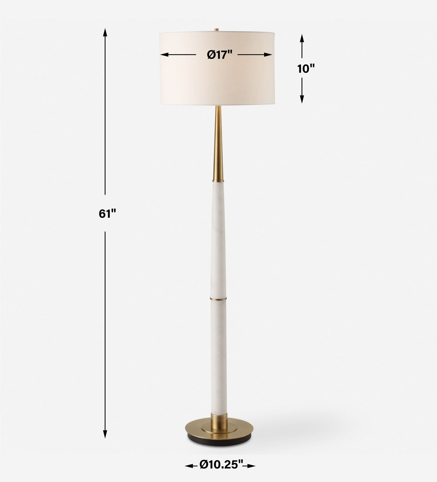 Faro - White Marble Floor Lamp