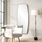 Caspian - Curved Black Dressing Mirror