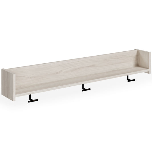 Socalle - Light Natural - Wall Mounted Coat Rack w/Shelf