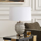 Acosta - Ribbed Table Lamp - Gray