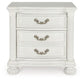 Montelaine - Antique White - Three Drawer Night Stand