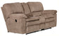 Reyes - Lay Flat Reclining Console Loveseat With Storage & Cupholders