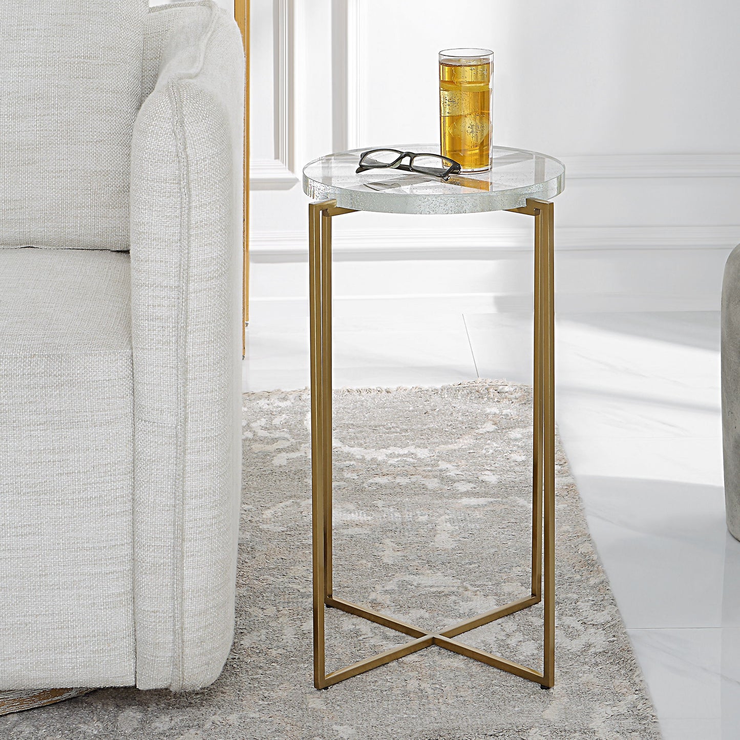 Star-Crossed - Glass Accent Table - Gold