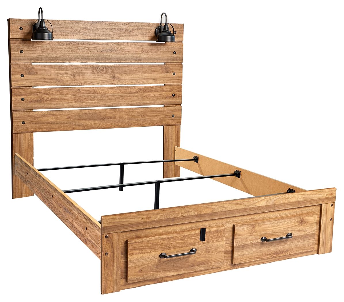 Pasklyn - Brown - Queen Panel Storage Bed