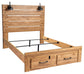 Pasklyn - Brown - King Panel Storage Bed