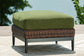 Horizon Hall - Brown / Green - Ottoman With Cushion