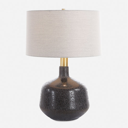 Flanagan - Mottled Gloss Table Lamp - Black