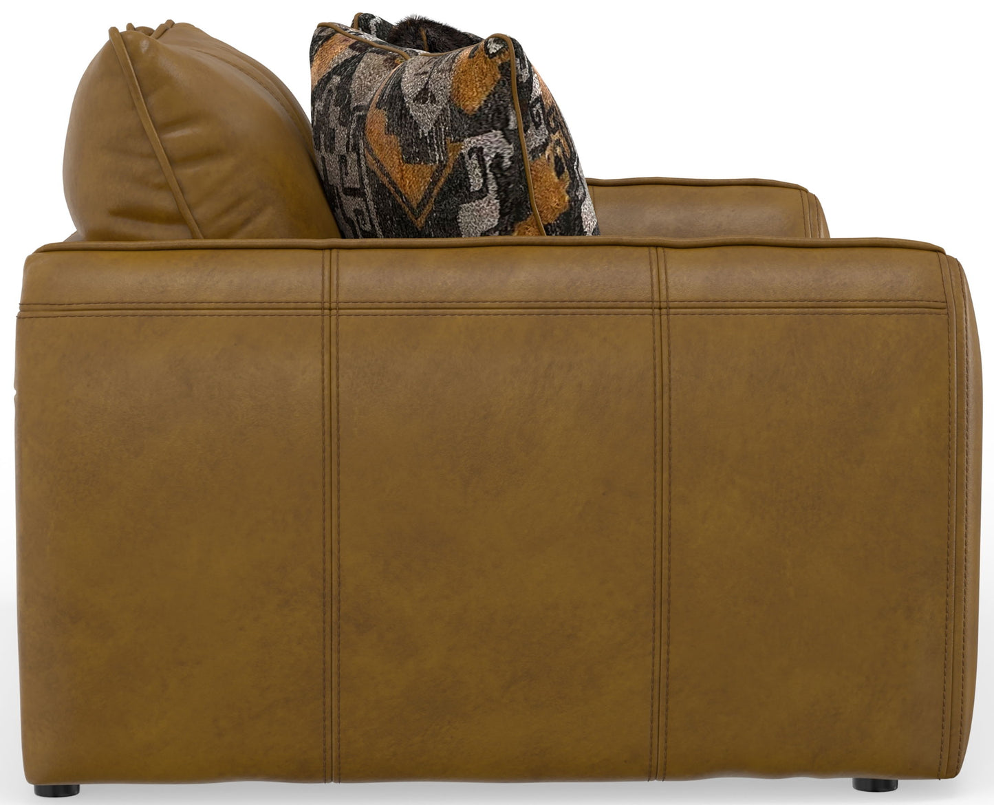 Corvara - Top Grain Italian Leather Match Loveseat - Caramel