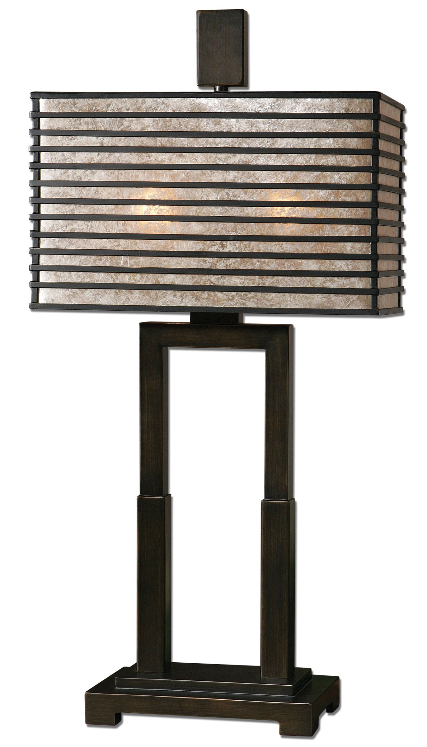 Becton - Modern Metal Table Lamp - Dark Brown