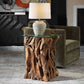 Rozel - Teak Wood End Table - Light Brown