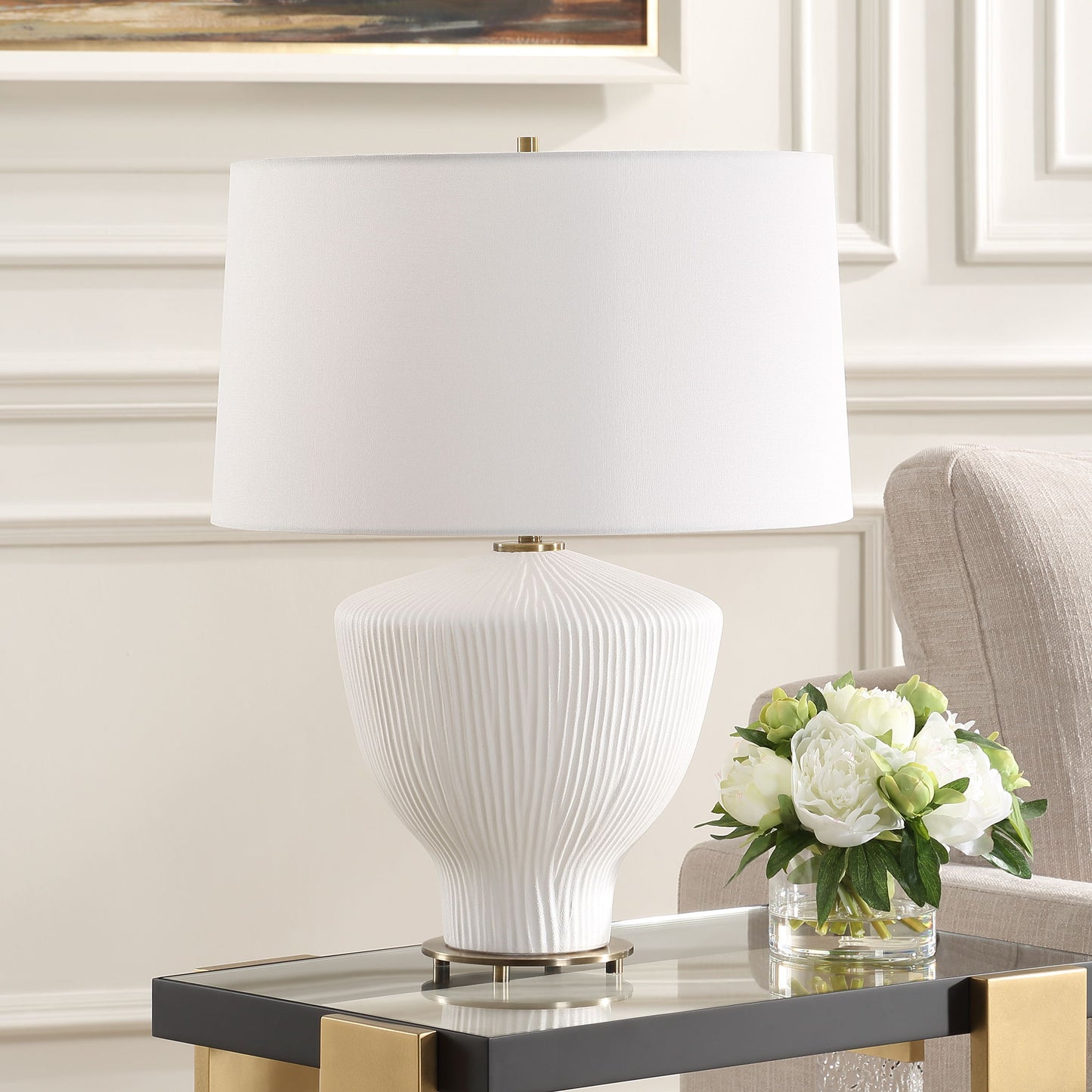 Maisie - White Table Lamp - White