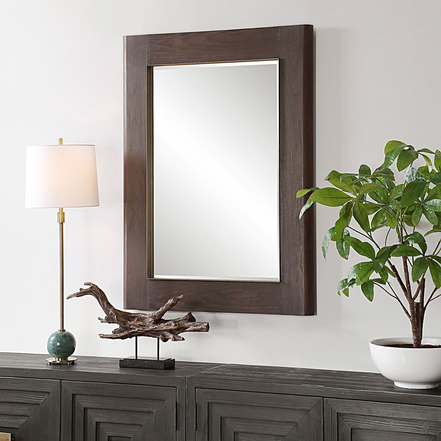 Catron - Mirror - Aged Walnut