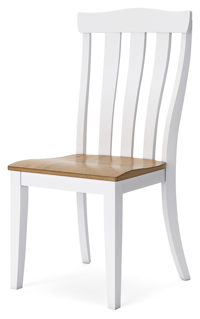 Ashbryn - White / Natural - Dining Room Side Chair (Set of 2)