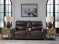 Crossplex - Smoke - Power Recline Loveseat / Console / Adjustable Headrest