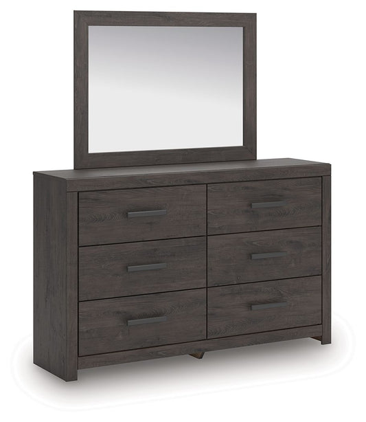 Prendonea - Charcoal - Dresser and Mirror