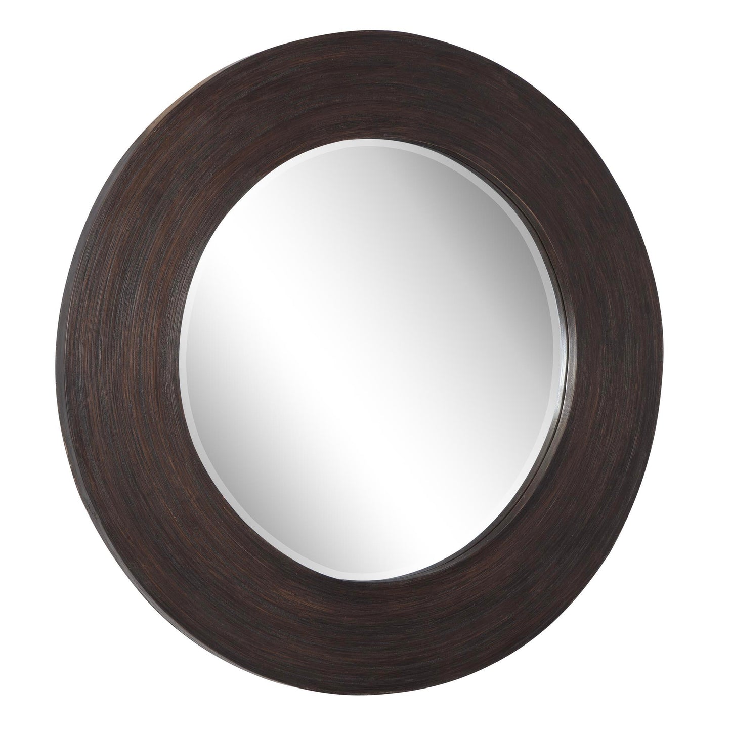 Dutton - Round Mirror - Dark Walnut