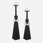 Ebon Glow - Floor Candleholders (Set of 2) - Black