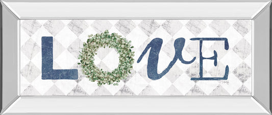 Love With Eucalyptus Wreath I By Marla Rae - Light Blue