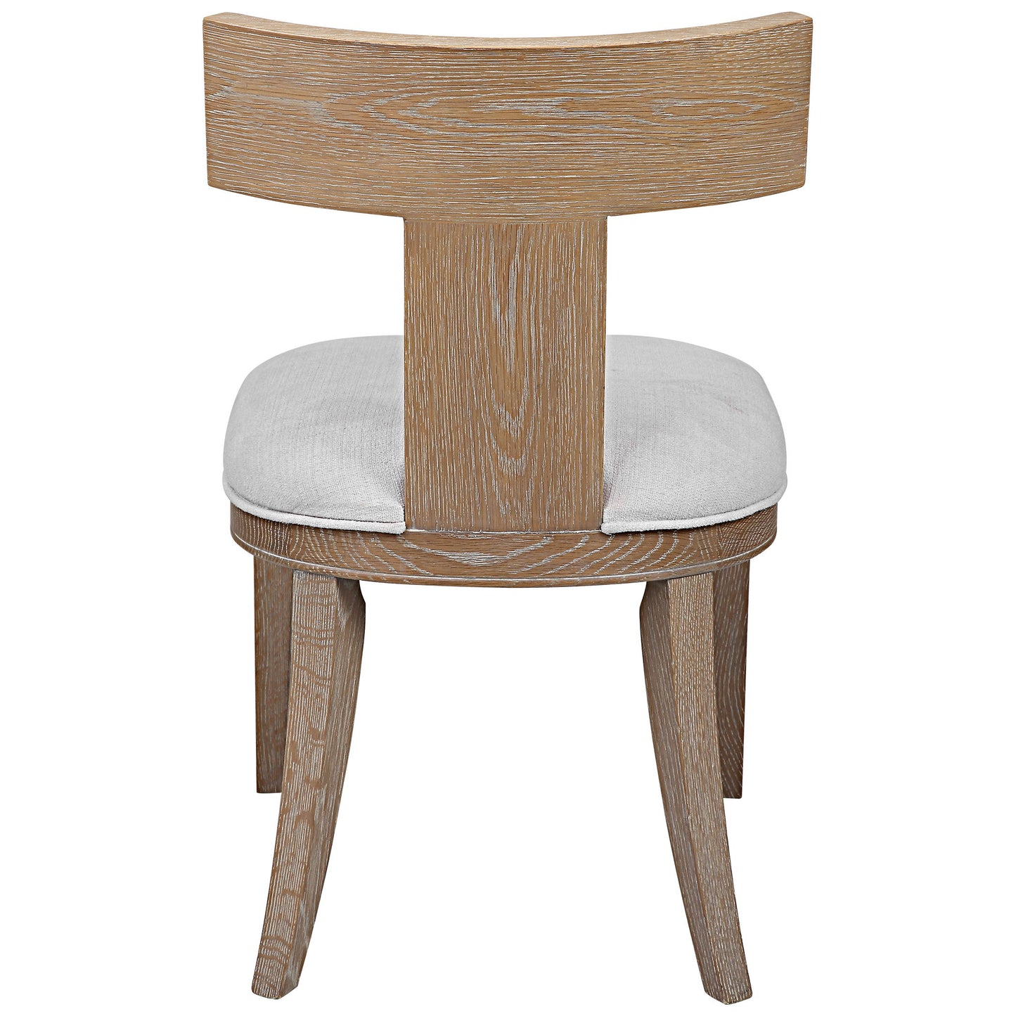 Idris - Armless Chair Natural - White & Light Brown