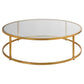 Radius - Modern Circular Coffee Table - Gold