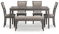 Wrenning - Gray - Dining Room Table Set (Set of 6)