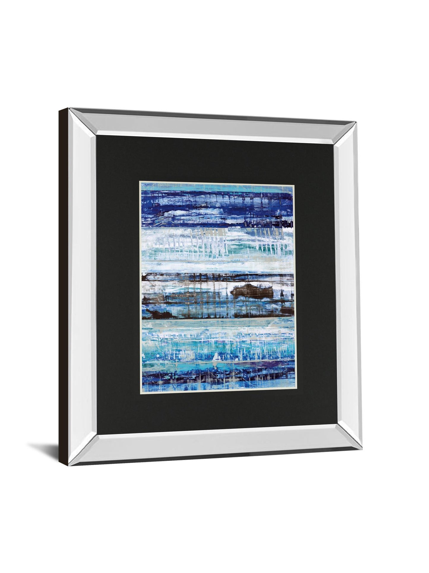 Cloud Rush By Hilario Gutierrez Mirrored Frame - Blue