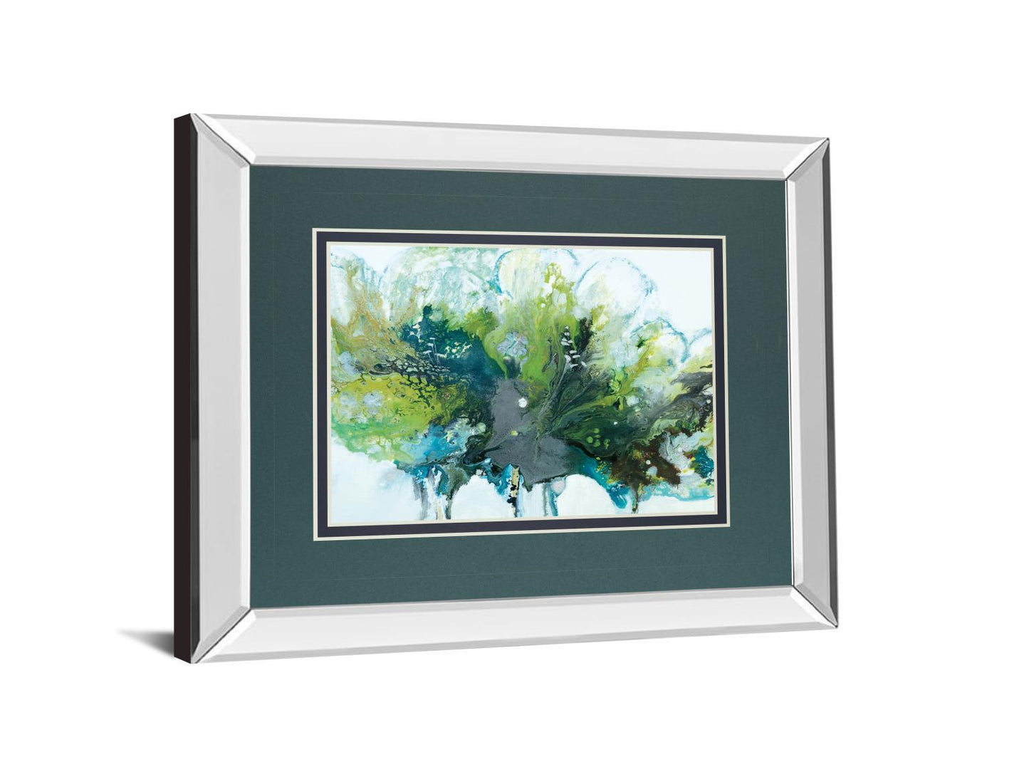 Imperial Frost By N. Barnes - Mirror Framed Print Wall Art - Green