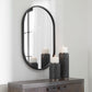 Varina - Minimalist Oval Mirror - Black