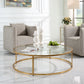 Radius - Modern Circular Coffee Table - Gold